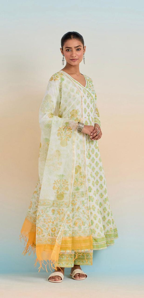 Beautiful Light Green Indian Women Anarkali Dress