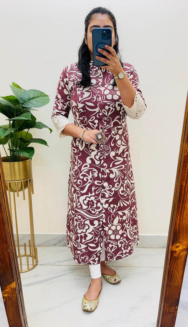 Amazing Beautiful Print A-Line Princess Cut Kurta