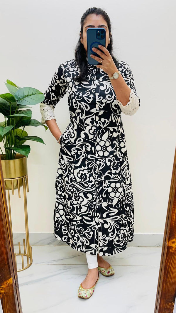 Beautiful Amazing Digital Print A-Line Princess Cut Kurta