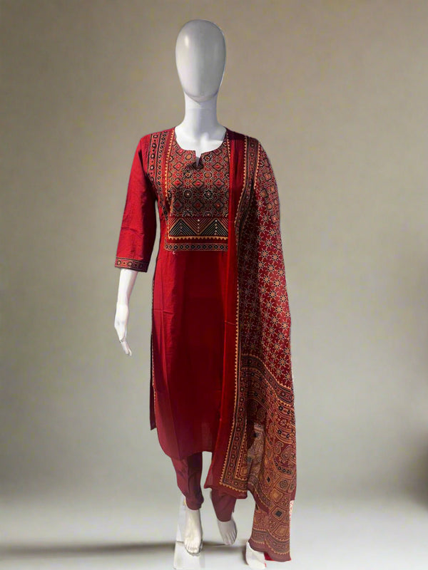 Women kurti pant Dupatta Indian Traditional Suit
