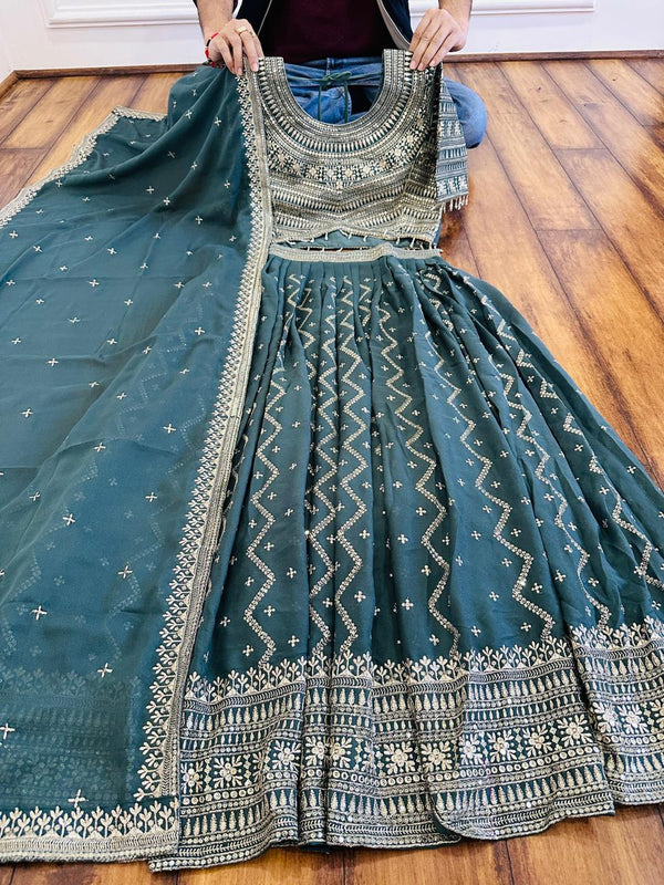 Premium Georgette 3-Piece Lehenga Set