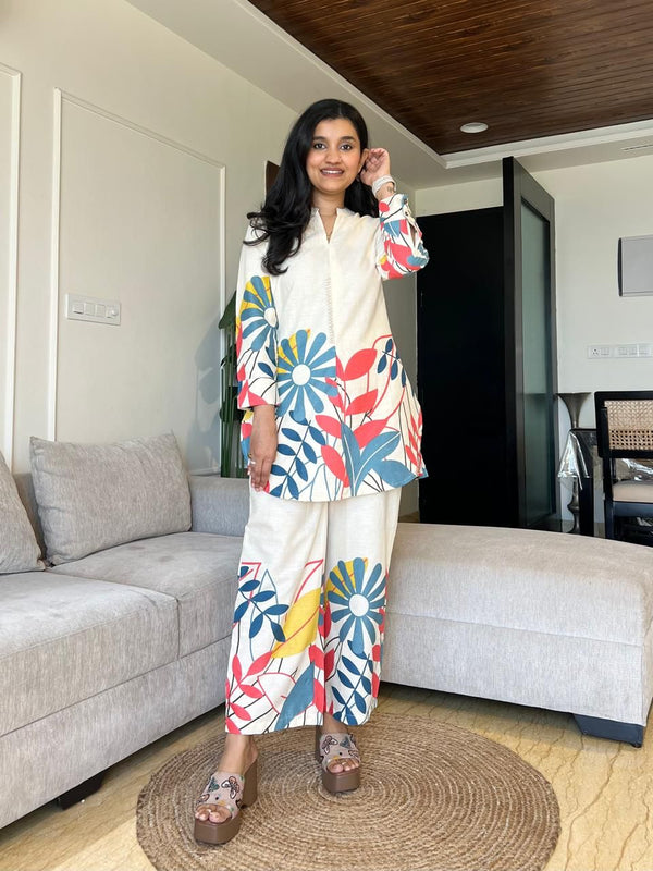 Co-ord Sets Cotton Flex Printed Kurta with Pant