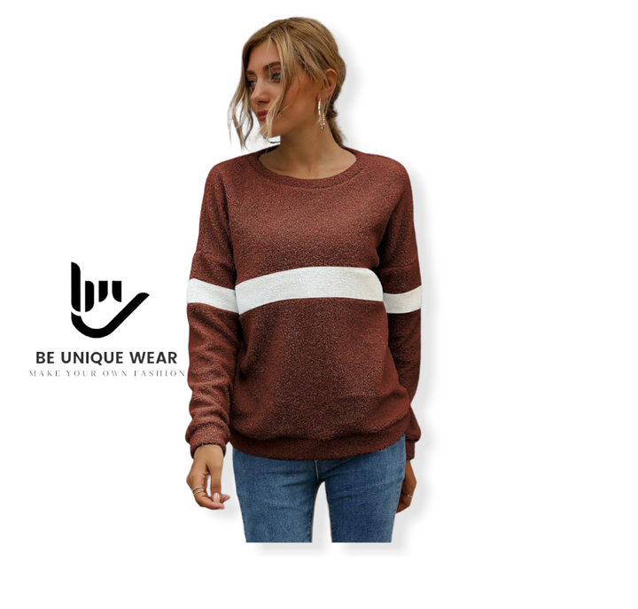 Round Neck Long Sleeves Sweater BE UNIQUE WEAR